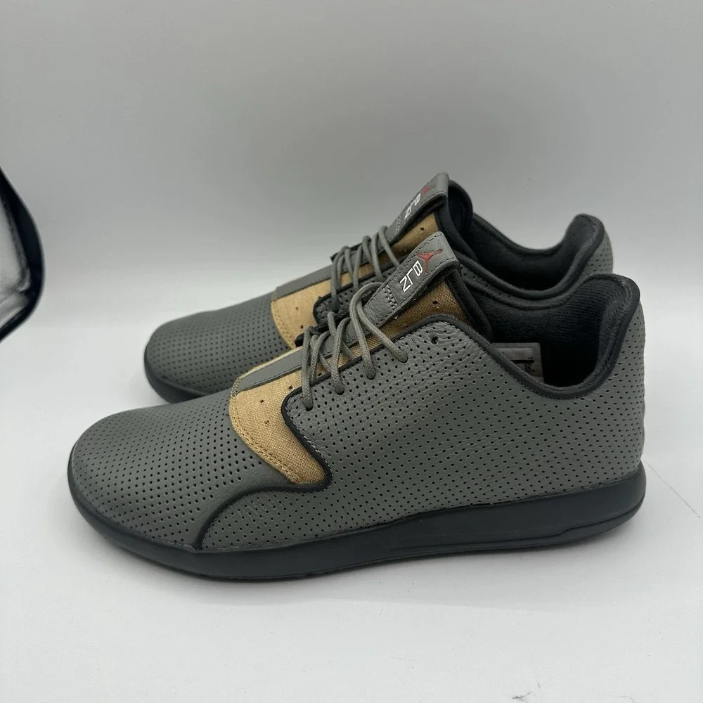 Jordan Eclipse Leather City Pack Berlin Shoes Mens 8 Tumbled Grey/Gold Sneakers‎